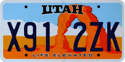 UT license plate X912ZK