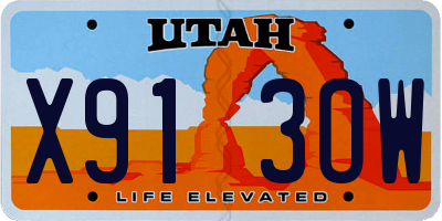 UT license plate X913OW