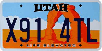UT license plate X914TL