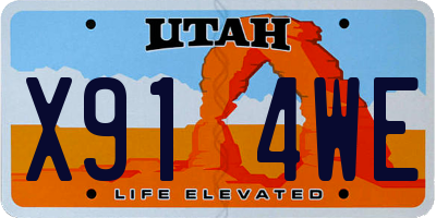 UT license plate X914WE
