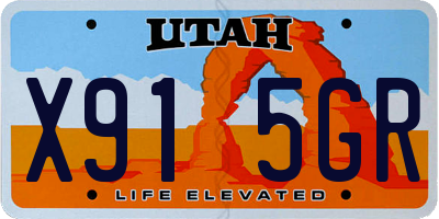 UT license plate X915GR