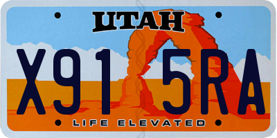UT license plate X915RA