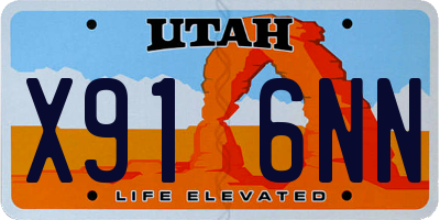 UT license plate X916NN