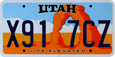 UT license plate X917CZ