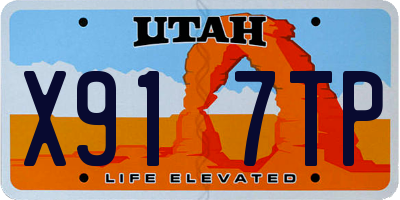 UT license plate X917TP