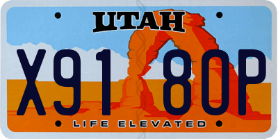 UT license plate X918OP