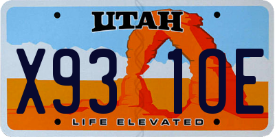 UT license plate X931OE