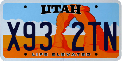 UT license plate X932TN