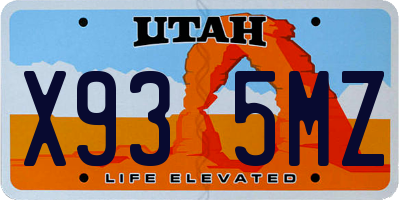 UT license plate X935MZ
