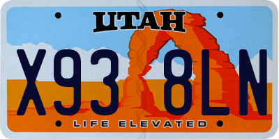UT license plate X938LN