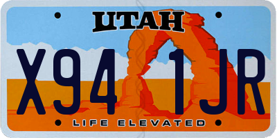 UT license plate X941JR