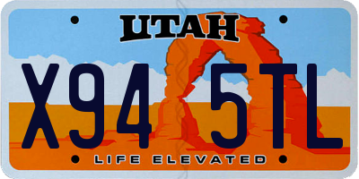 UT license plate X945TL