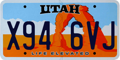 UT license plate X946VJ