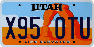 UT license plate X950TU