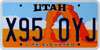 UT license plate X950YJ