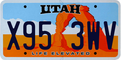 UT license plate X953WV