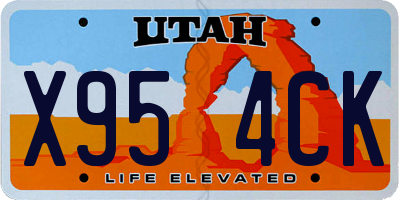 UT license plate X954CK