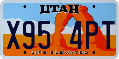 UT license plate X954PT