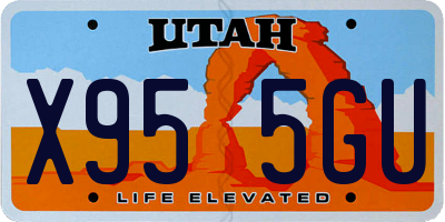 UT license plate X955GU