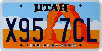 UT license plate X957CL