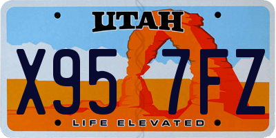 UT license plate X957FZ