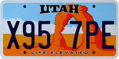 UT license plate X957PE