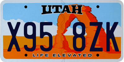UT license plate X958ZK