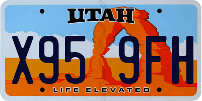UT license plate X959FH