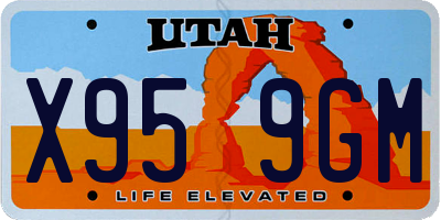 UT license plate X959GM