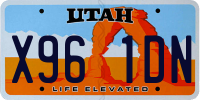 UT license plate X961DN