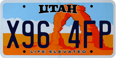 UT license plate X964FP