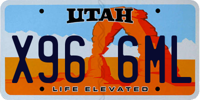 UT license plate X966ML