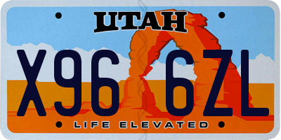 UT license plate X966ZL