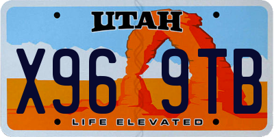UT license plate X969TB
