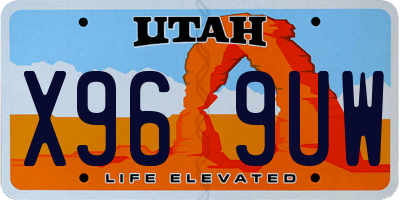 UT license plate X969UW