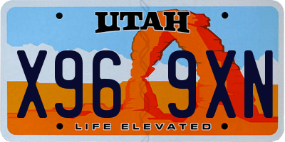 UT license plate X969XN