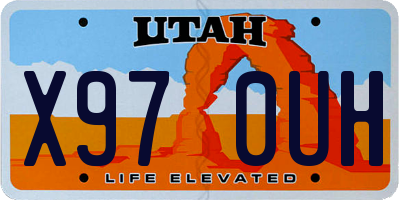 UT license plate X970UH