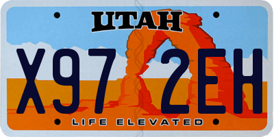 UT license plate X972EH
