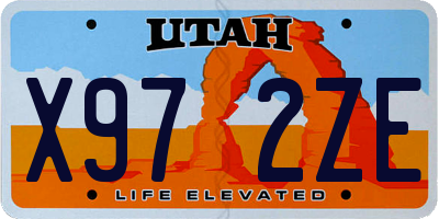 UT license plate X972ZE