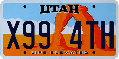 UT license plate X994TH