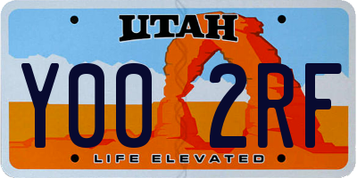 UT license plate Y002RF