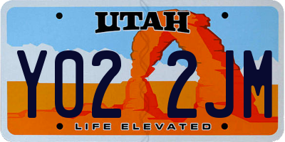 UT license plate Y022JM