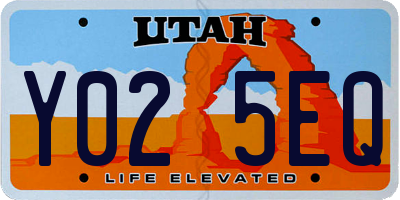 UT license plate Y025EQ