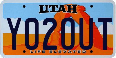 UT license plate Y02OUT