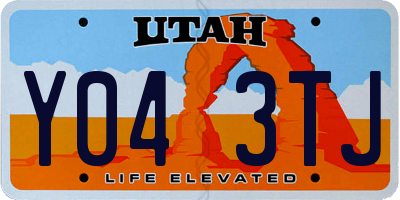 UT license plate Y043TJ