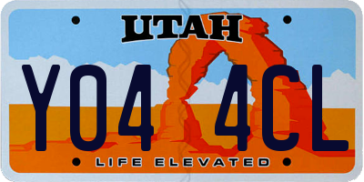 UT license plate Y044CL