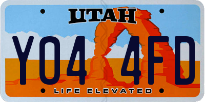 UT license plate Y044FD