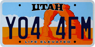 UT license plate Y044FM