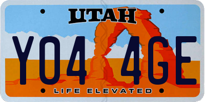UT license plate Y044GE