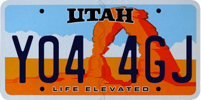 UT license plate Y044GJ